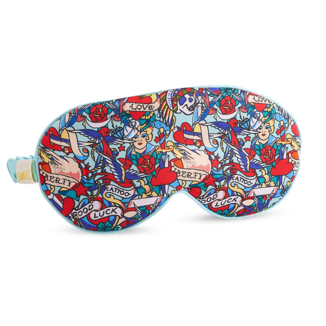 Satin Sleep Mask - Tattoo Print Sleep Mask Only