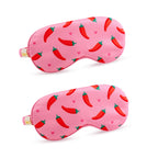 Satin Sleep Mask Twin Pack Sets - Various Designs Chilli Pepper