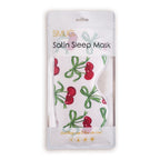 Satin Sleep Mask - White Cherries Print