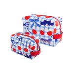Toiletry & Wash Bag Set Blue Cherries