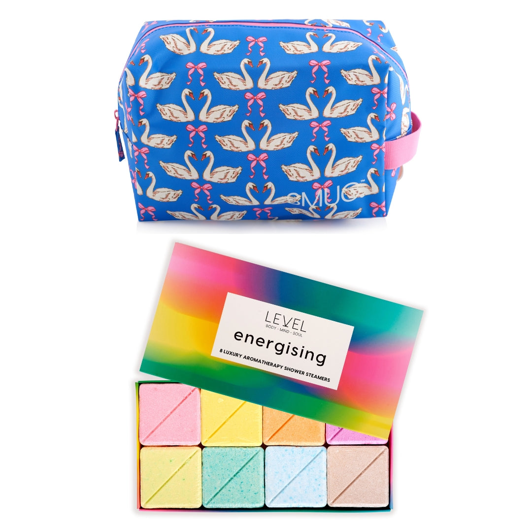 Wake-Up Wash Bag Set – Various Prints Swans & Bows