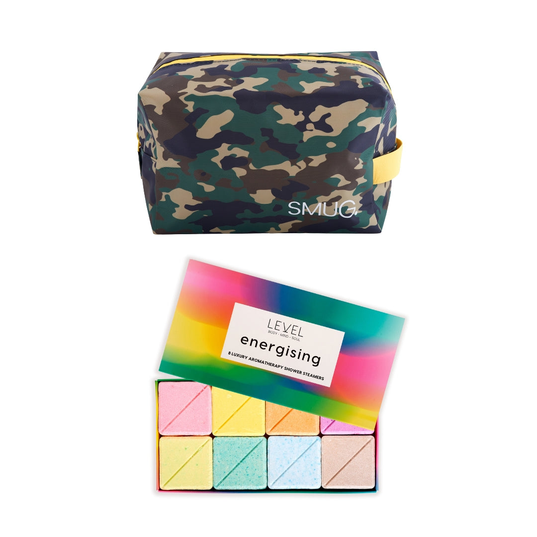 Wake-Up Wash Bag Set – Various Prints Green Camo