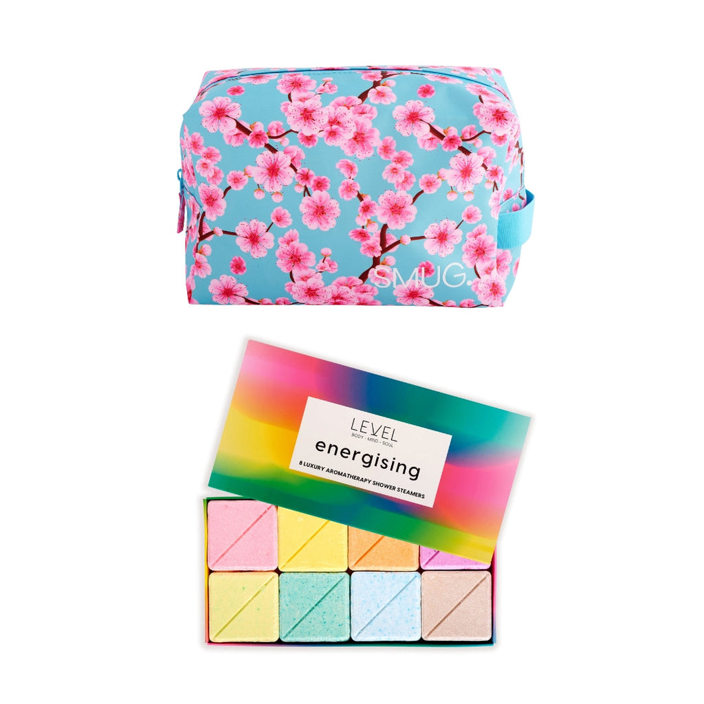 Wake-Up Wash Bag Set – Various Prints Cherry Blossom