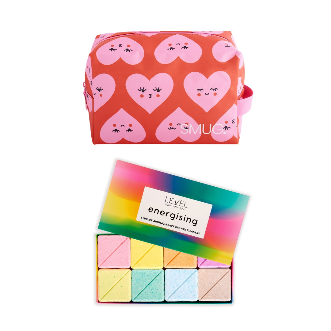 Wake-Up Wash Bag Set – Various Prints Hearts