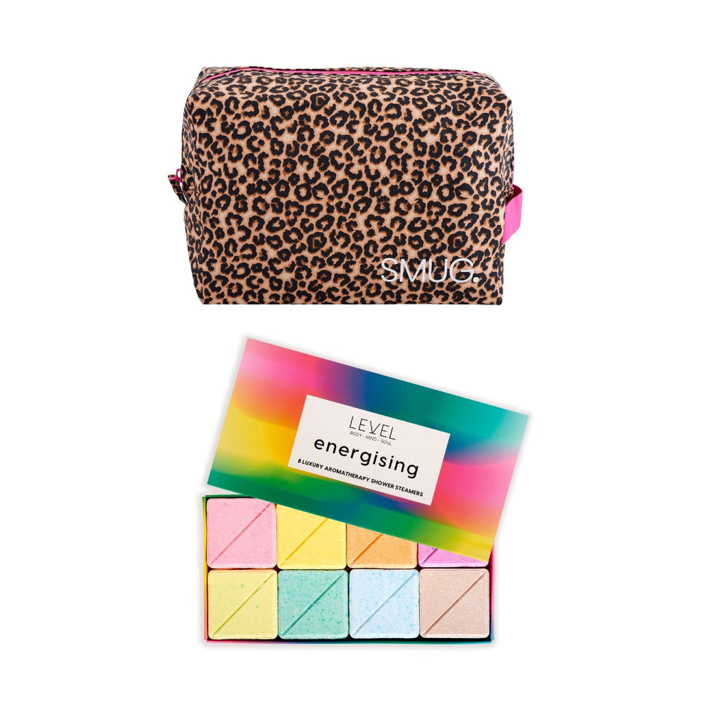 Wake-Up Wash Bag Set – Various Prints Leopard