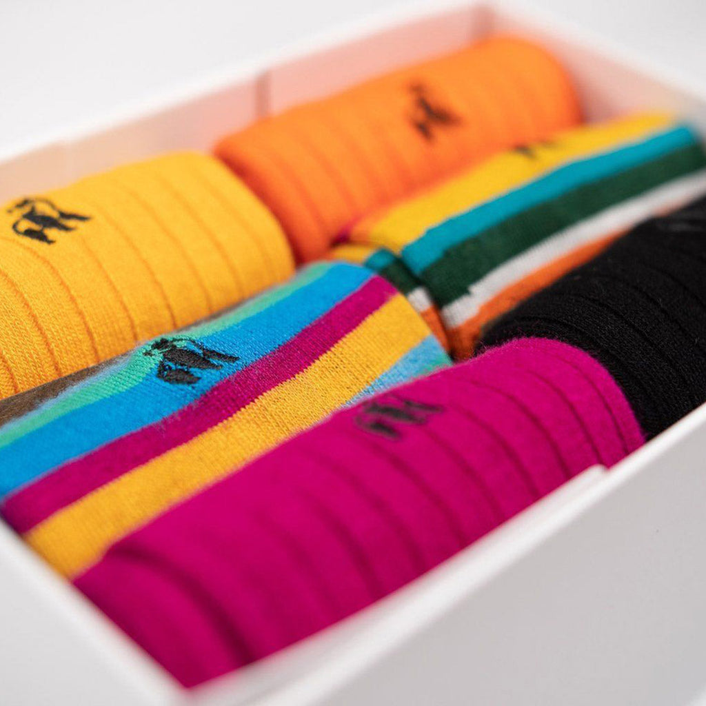 Superior Style Sock Box - 6 Pairs of Bamboo Socks (His)