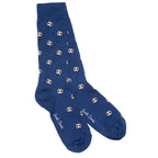 Blue Football Bamboo Socks UK 12-15 (US 13-15.5 EU 47-50)