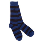 Charcoal Striped Bamboo Socks UK 12-15 (US 13-15.5 EU 47-50)