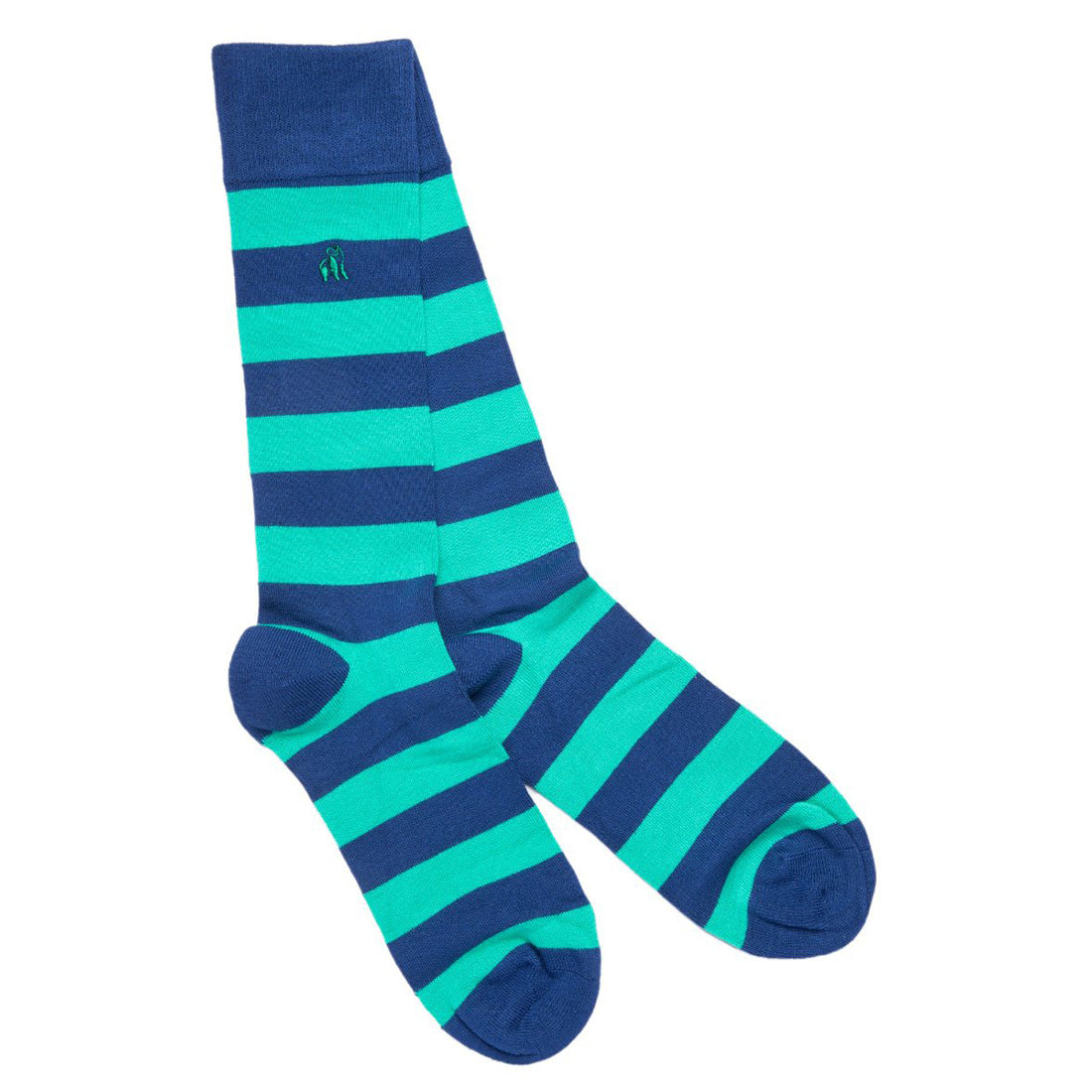Lime Green Striped Bamboo Socks UK 4-7 (US 5-7.5 EU 37-40)