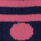 Navy and Pink Polka Dot Bamboo Socks