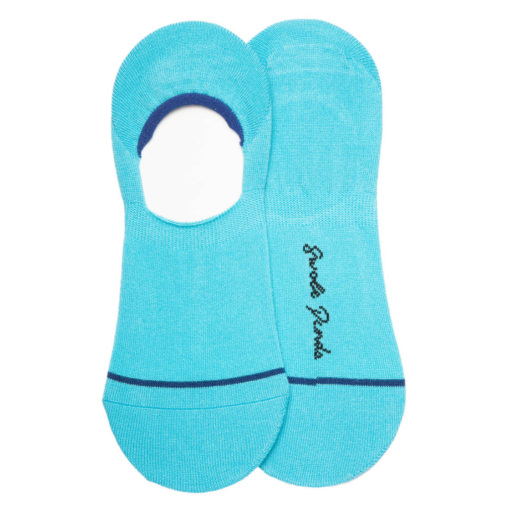 Neon Blue "No-Show" Bamboo Socks UK 4-7 (US 5-7.5 EU 37-40)