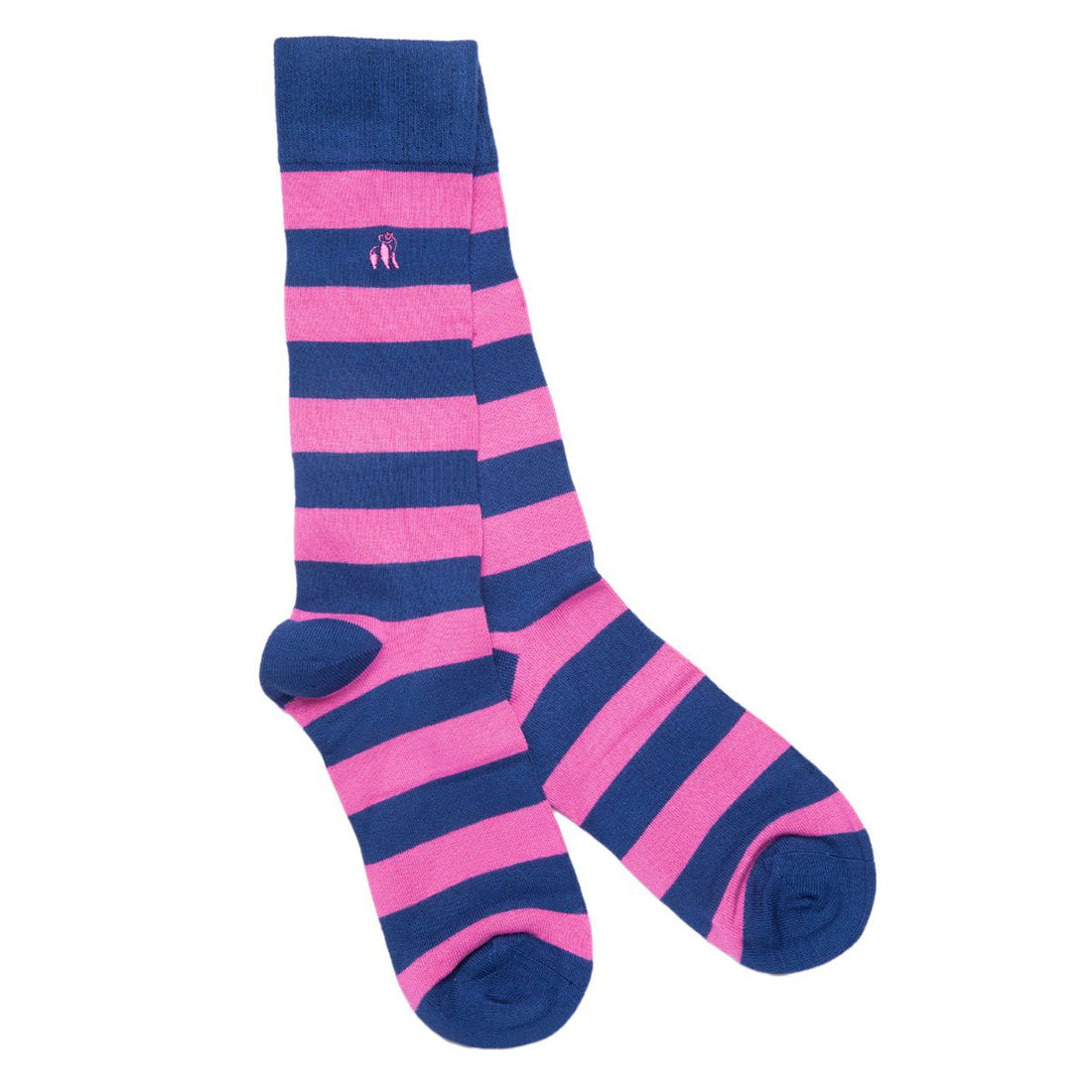 Sustainable Bamboo Socks, Made to Last Rich Pink Stripe