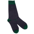 Spotted Navy Bamboo Socks UK 4-7 (US 5-7.5 EU 37-40)