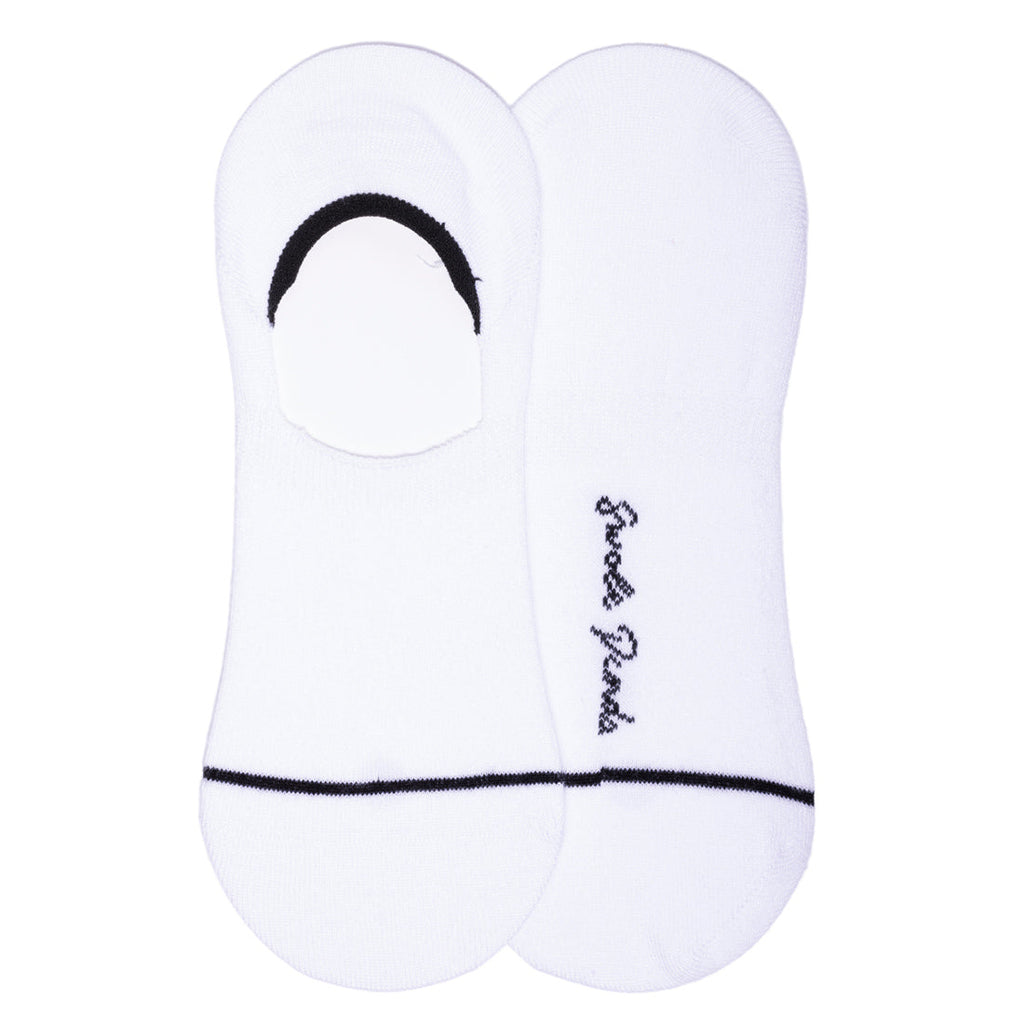 White "No-Show" Bamboo Socks UK 4-7 (US 5-7.5 EU 37-40)
