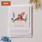 Animal Lover Charity Greeting Card Squirrel 'Grace in every move' card