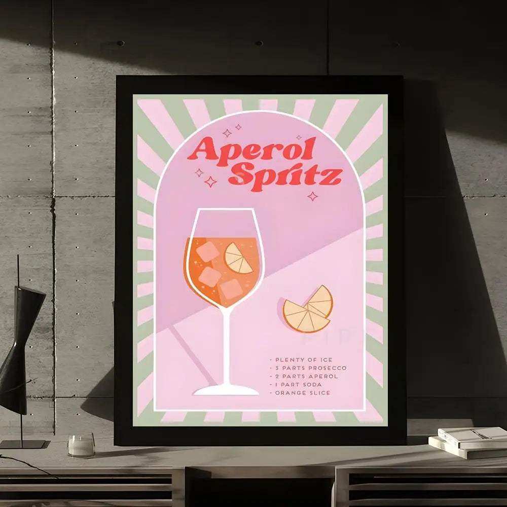 Sunset Aperol Spritz Print z2