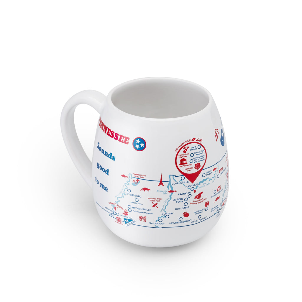 Tennessee Map Color In Travel Mug