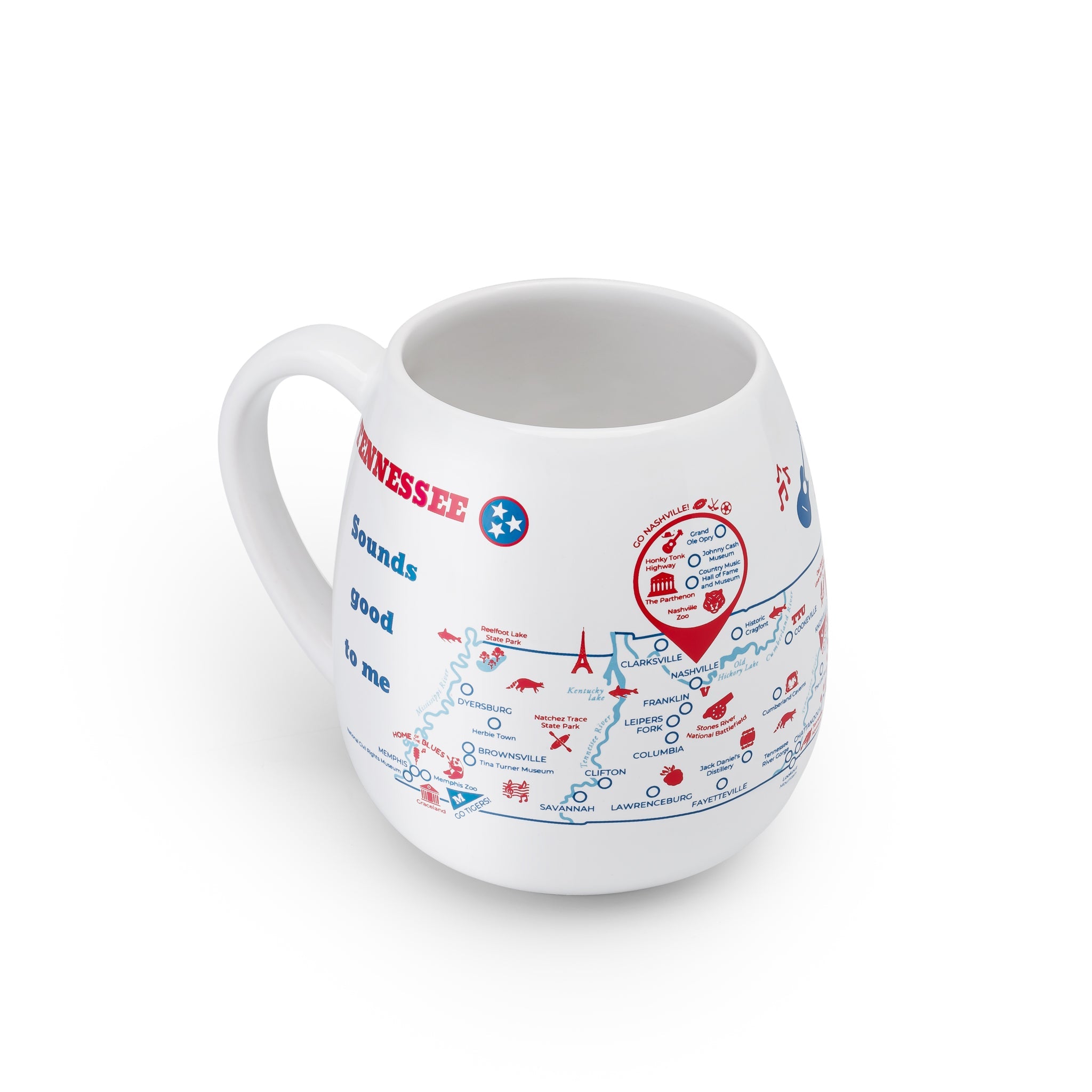 Tennessee Map Color In Travel Mug