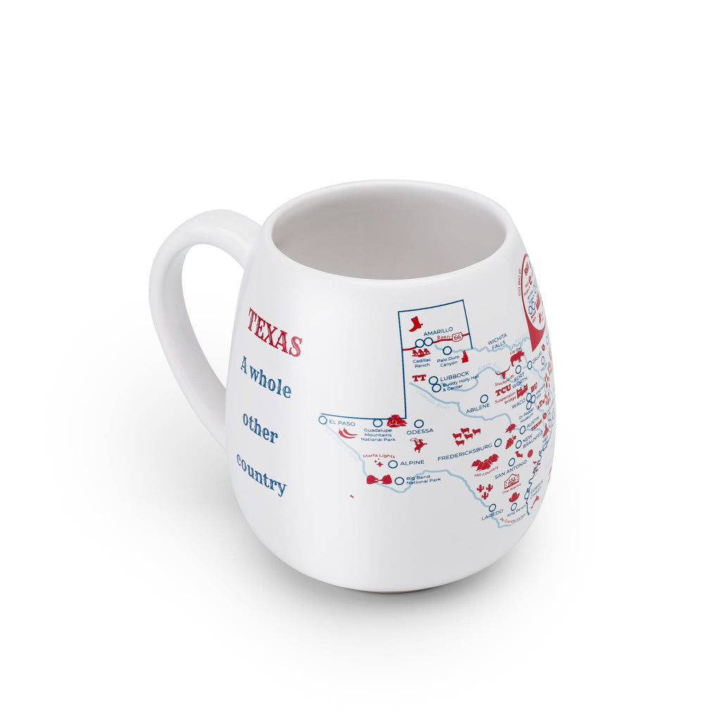 Texas Map Color In Travel Mug
