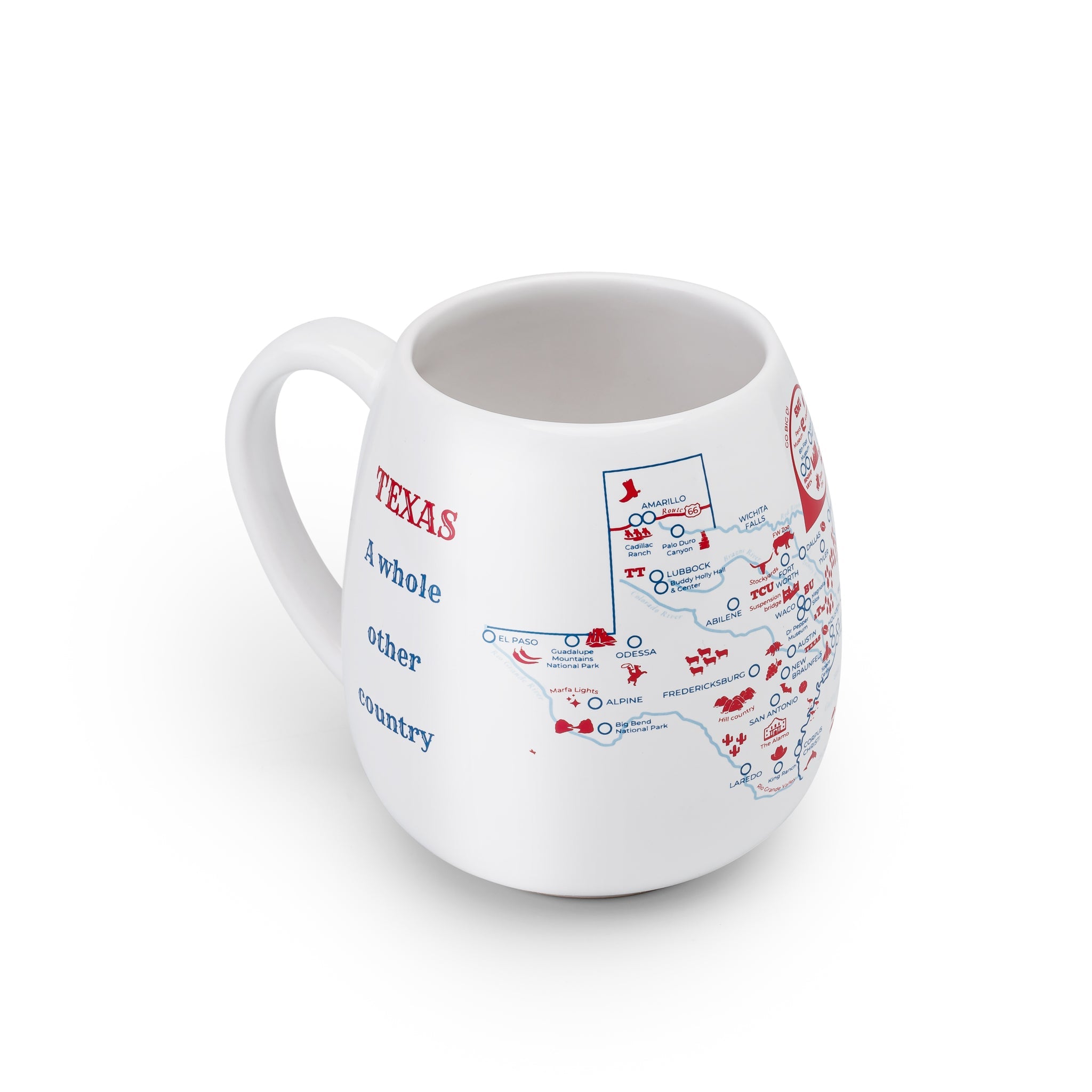 Texas Map Color In Travel Mug