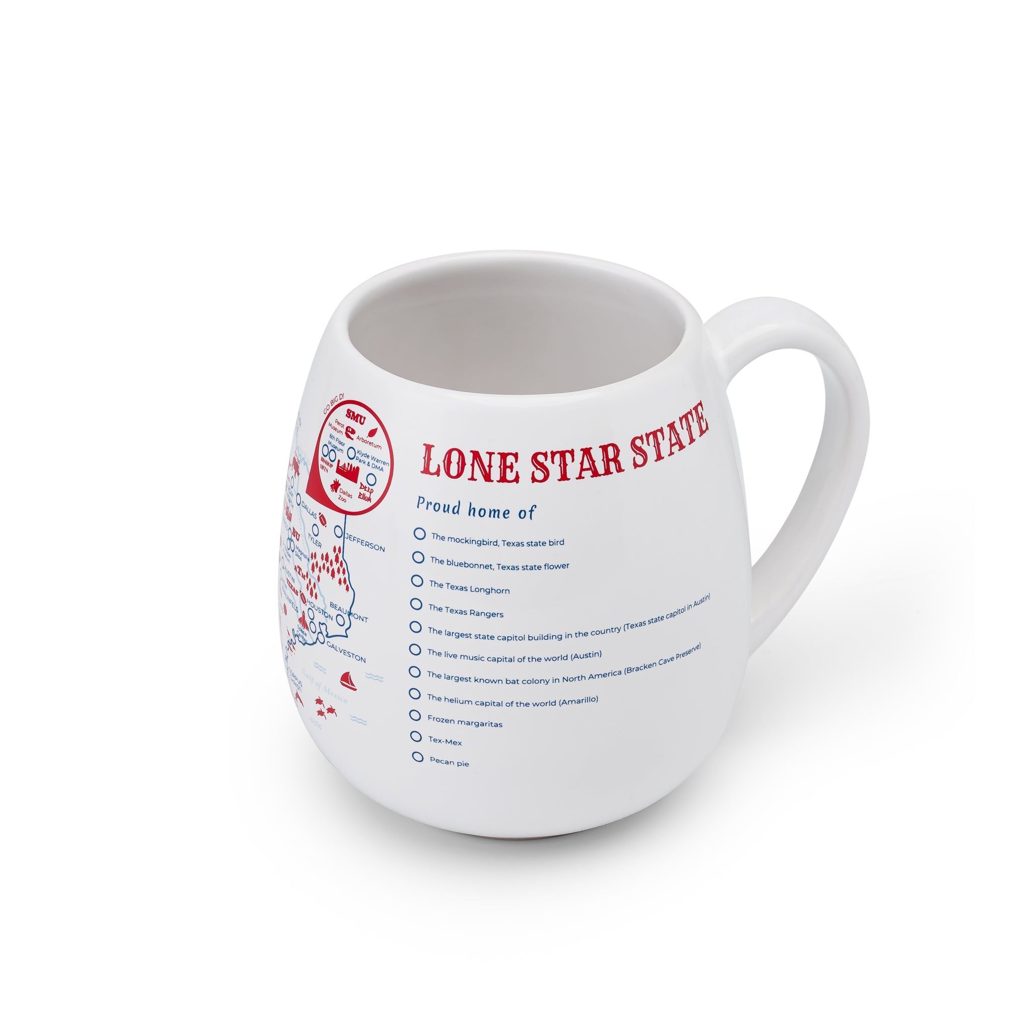 Texas Map Color In Travel Mug