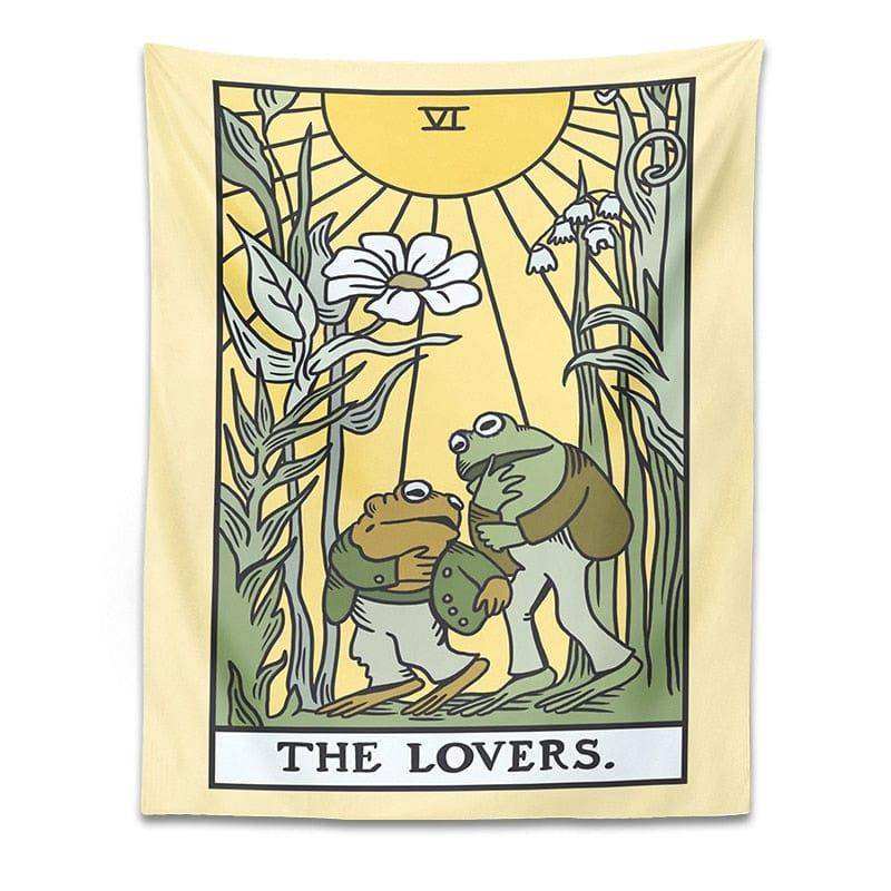 The Lovers Frog Tarot Tapestry Default Title