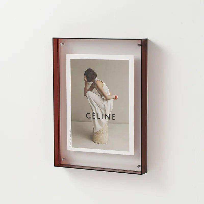 Transparent Acrylic Picture Frame dark brown