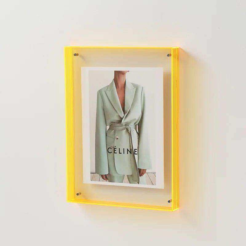 Transparent Acrylic Picture Frame yellow
