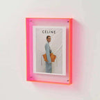 Transparent Acrylic Picture Frame fluorescent red