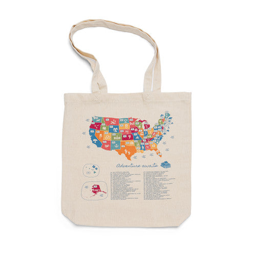 US Book Lover's Color In Totebag Default Title