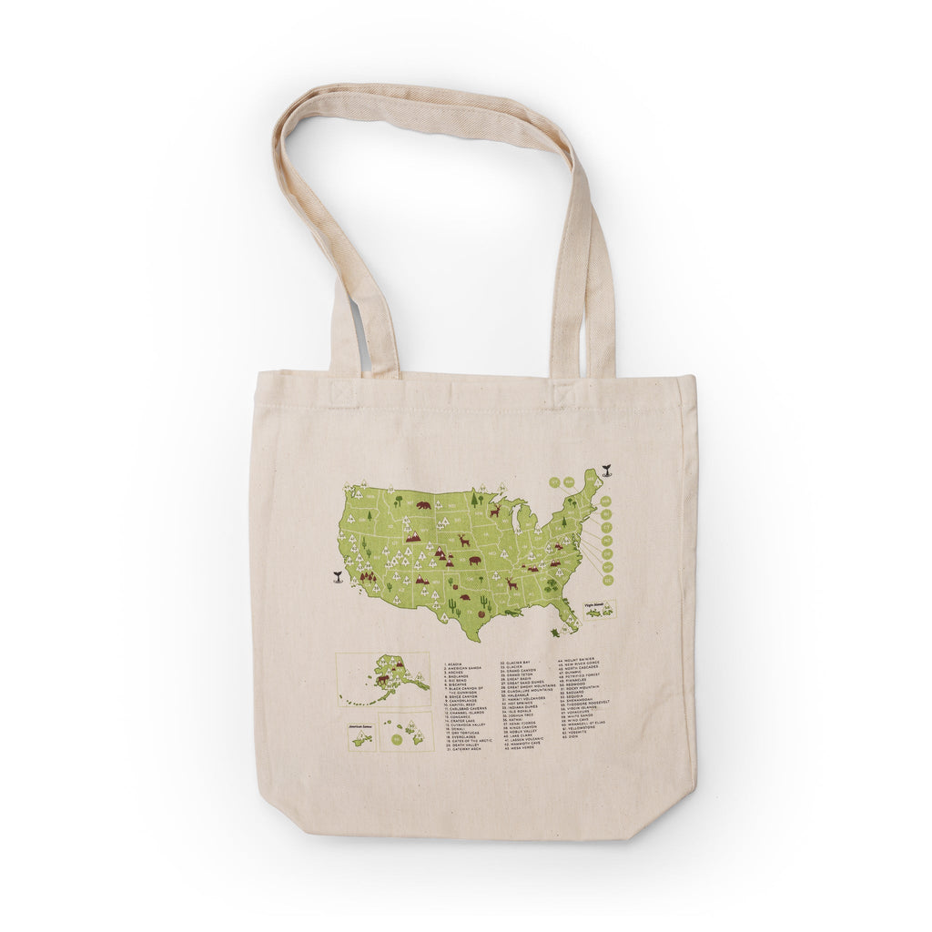 US National Parks Color In Travel Tote