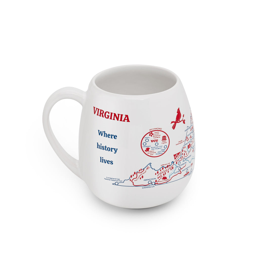 Virginia Map Color In Travel Mug