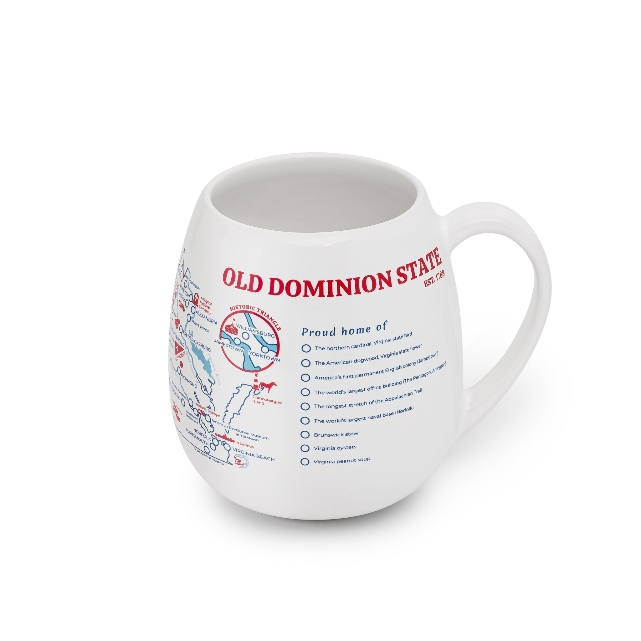 Virginia Map Color In Travel Mug