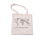 World Map Colour In Travel Tote
