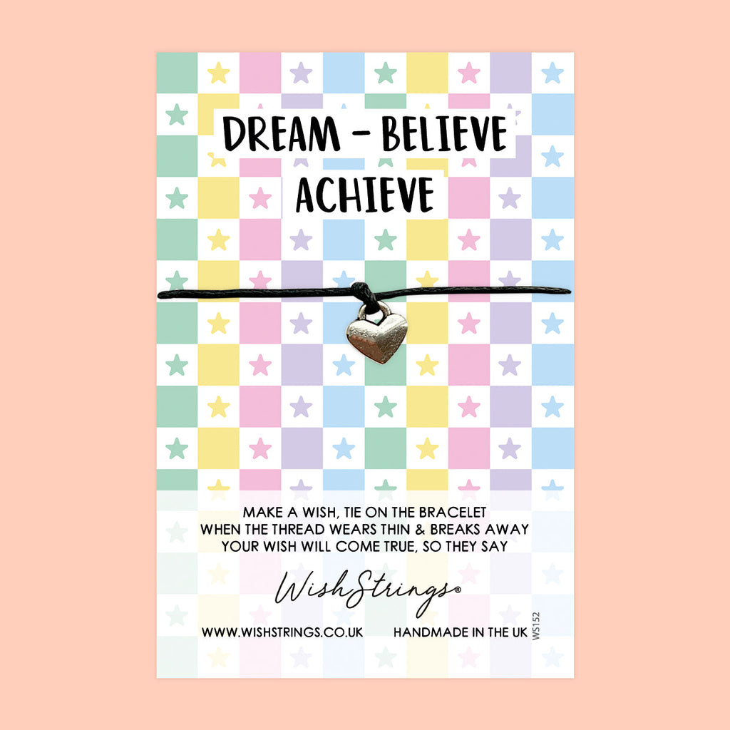 Wish Bracelet Handmade Wax Cord Dream Bracelet - Graduation Gift Card Included
