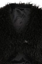 Banned Zafira Black Faux Fur Cropped Jacket